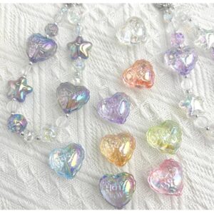 Wholesale Clear Acrylic Heart Balloon Beads for DIY Jewelry Making - Boutique Craft Supply