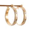 Wholesale Zinc Alloy Geometric Statement Earrings Tri Color Textured Design Fashion Accessory For Everyday Wear Boutique Resale