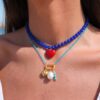 oly-61fa3565d0587fc1de187f6a8e7cde9d Wholesale Summer Bohemian Copper Heart Beaded Necklace Stylish Gift Boutique Resale