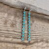 Wholesale Bohemian Turquoise Alloy Earrings Retro Geometric Totem Jewelry Party Fashion Accessory