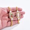 oly-623ae399cd05cd2fc79835353c0ee2dc Wholesale Religious Hip Hop St Jude Virgin Mary Bracelet Electroplated Metal With Red Accent Fashion Jewelry Accessory For Gift Boutique Resale