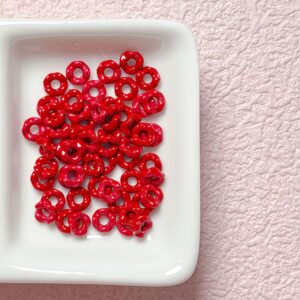 02-red / Size is about 6mm, hole is about 2mm (sold by the piece)