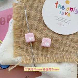 14-Pink Heart Cube / Sold per piece