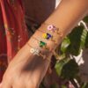 Wholesale Electroplated Copper Heart Shaped Flower Bracelet Trendy Unisex Jewelry Accessory For Everyday Wear Party Or Gift