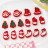 Wholesale Christmas Santa Claus Acrylic Dripping Oil Loose Beads for DIY Bracelet Necklace Phone Chain Jewelry Making Gift