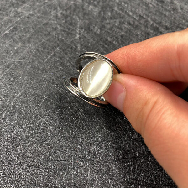 oly-62e853433a5d1f4d65fcd9240e2b0db5 Wholesale Retro Bohemian Ring Colorful Moonstone Geometric Design Jewelry Accessory For Gift And Boutique Resale