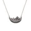 oly-62f93626b948f3a36766ef016538ca84 Wholesale Irregular Mountain Pendant Necklace Antique Silver Geometric Semi Circle Jewelry Gift