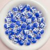 Wholesale Hand-Painted Acrylic Loose Beads Cream Candy Style Sapphire Blue for DIY Jewelry Making Craft Supply