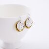 Wholesale Bohemian Hammered Two Tone Circle Drop Earrings For Women Boutique Gift Jewelry