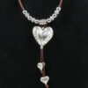 oly-63353ff1ed780b7babd653d05431d2f6 Wholesale Bohemian Heart Pendant Leather Rope Necklace For Women Retro Style Fashion Jewelry Boutique Resale Gift