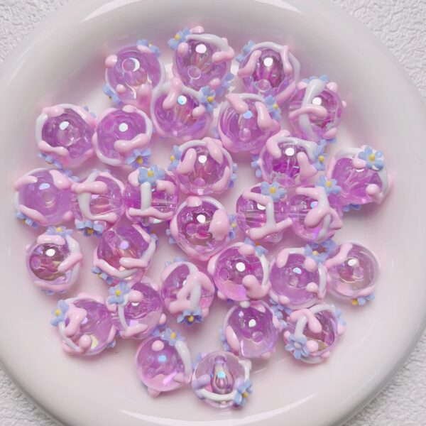 oly-63993800f14131bc66c96fae1ada5bc9 Wholesale Hand-Painted Acrylic Beads Colorful DIY Charms for Phone Straps Keychains Fashion Accessory Gift Resale