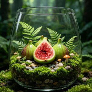 Miniature fruit cute pieces-green figs / [the sizes are all mini models of about 1cm]