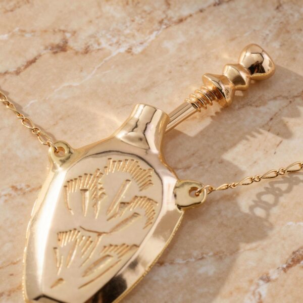 oly-63ea0933d33cbd1c81dd4c4b7793c068 Wholesale Stylish Electroplating Copper Bottle Pendant Necklace With Rotating Lid Carved Pattern Fashion Accessory For Gift Or Boutique Resale