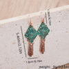 oly-646b7e8612c2dbc3baed2363da92c301 Wholesale Vintage Bohemian Carved Tassel Drop Earrings Silver Alloy Fashion Accessory