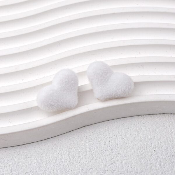 oly-648dbb686e6f5282be0d5de7a169ae15 Wholesale Macaron Flocked Heart Acrylic Beads DIY Phone Charm Keychain Accessory