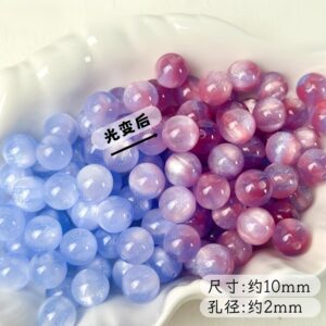 04-light blue / Size is about 10mm, hole diameter is about 2mm