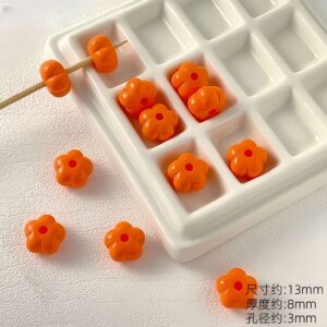 10-orange / Size is about 13*13mm, aperture is about 2.8