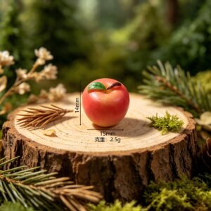 Three-dimensional pink apple