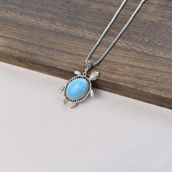 Wholesale Bohemian Turtle Earrings And Necklace Set Turquoise Layered Jewelry Gift Chic Vacation Style Accessory
