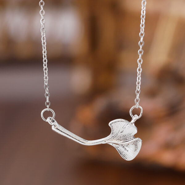 oly-65591673136b0a6ea83ae08b27112136 Wholesale Retro Ginkgo Leaf Alloy Earrings Necklace Set Fashion Jewelry Accessory Casual Party Wear Gift For Women