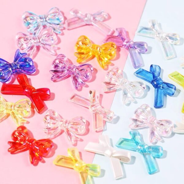 oly-6566dc79f688627ea008d6de40487c02 Wholesale Trendy Iridescent Bow Tie Beads DIY Craft Supplies for Jewelry Making and Hair Accessories