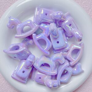 04-light purple / Size is about 30*40*22mm, hole diameter is about 3mm