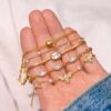 oly-65d9c325bcb2fc3667ac677e5961a28a Wholesale Trendy Stainless Steel ElectroplatedSnake Chain Bracelet Geometric Zircon With Square Marquise Heart Patterns Unisex Jewelry Accessory For Everyday Wear