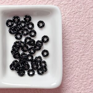 16-black / Size is about 6mm, hole is about 2mm (sold by the piece)