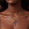 oly-668c30c4b2e22346dca587a904c09135 Wholesale Summer Bohemian Copper Heart Beaded Necklace Stylish Gift Boutique Resale
