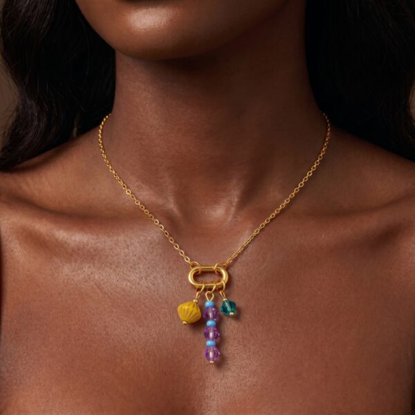 oly-668c30c4b2e22346dca587a904c09135 Wholesale Summer Bohemian Copper Heart Beaded Necklace Stylish Gift Boutique Resale