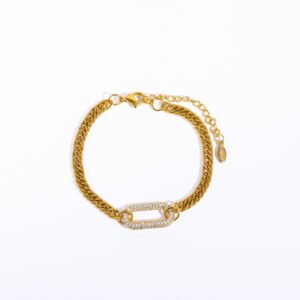 White diamond bracelet 17+5cm