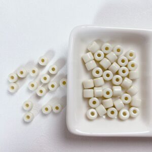 03-Milk White / Size of about 5*6mm, aperture of about 2.2mm(50/package)