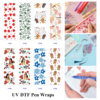 oly-6718d173d7e82e0065b3890c00ad575e Wholesale 2/8/16pcs Fresh Strawberry Prickly Cactus Pastel Butterfly Blue Floral Gingerbread Man Candy Cane Print Pen and Bookmark Stickers UV DTF Wraps OLY Exclusive