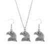 oly-67a88395201afe721a3bd891490a5a7e Wholesale Hip Hop Punk Eagle Pendant Necklace And Earring Set Zinc Alloy Animal Jewelry Party Wear Boutique Resale