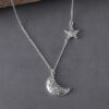oly-67c7b50828c308aa012614e4125ceb4e Wholesale Zinc Alloy Ancient Silver Star Moon Earrings Necklace Bracelet Set Everyday Wear