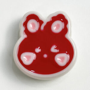03-Mi Red Rabbit / About 21*23mm, aperture about 4mm (sold)