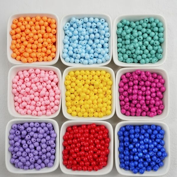 oly-67ea6ca3ed2034361fa32fc8012e0a8e Wholesale Luminous Acrylic Beads 6mm Fruit Green, DIY Bracelet Necklace Making, Jewelry Accessory Gift