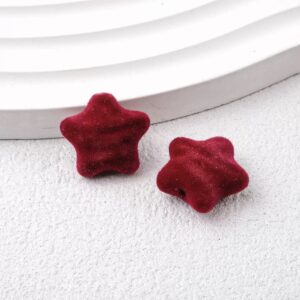 13-burgundy / Size is about 19*18mm, hole diameter is about 3mm
