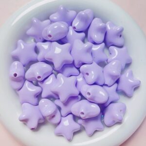 01-light purple / The size is about 22 * 23mm, and the aperture is about 2.8mm