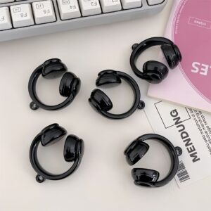 04-black / Size is about 43*38mm, hole is 3mm (sold by the piece)