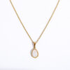 oly-68571c95d300bcc93b546aa1b63c5a97 Wholesale Stylish Drop Pendant Necklace Imitation Opal ISteel Stainless Steel Electroplated Sweater Chain For Women