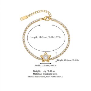 Gold Star Diamond Bracelet