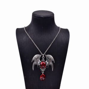 A red bat necklace
