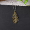 oly-68fa54f800843cd9b464819bb9cea884 Wholesale Vintage Gold Oak Leaf Pendant Necklace Stylish Fashion Jewelry Accessory For Women