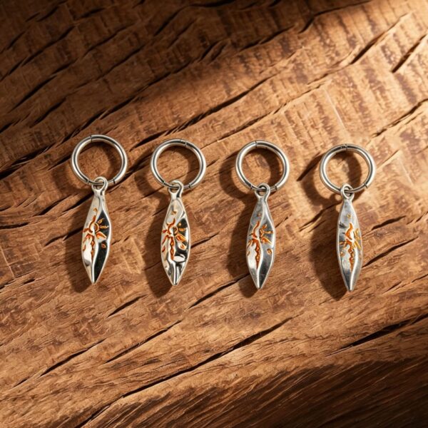 oly-690224694dfe14fc80b61c9a7b8f0d4a Wholesale Zinc Alloy Bright Silver Retro Wishing Stone Meteorite Pendant Earrings For Women Sun Pattern Literary Design Boutique Resale Jewelry Accessory