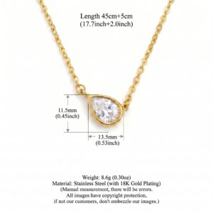 East-West Teardrop Necklace