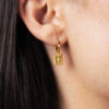 Wholesale Tone Star Shaped Zircon Electroplating Copper Earrings For Women Fashion Jewelry Accessory Boutique Resale