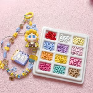 oly-6940db5f58ff8906a94713f167466713 Wholesale Alloy Lace DIY Loose Beads for Phone Chain Jewelry Making White 6mm Baking Paint Finish Fashion Accessory
