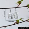Wholesale Retro Spiral Hollow Square Alloy Earrings Chic Geometric Moon Design Jewelry Accessory For Party Wear