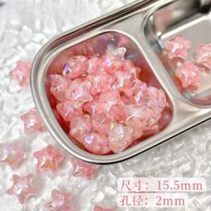 02-pink stars / See picture for size (sold by piece)